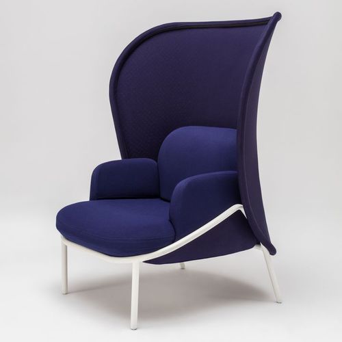 Moderner Besuchersessel - MESH HIGH-BACK - MDD - Stoff / pulverbeschichteter Stahl / Hochlehner