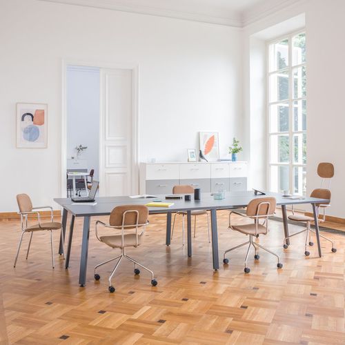 Schreibtisch für Open Space - OGI A - MDD - modern / Eiche / Birke
