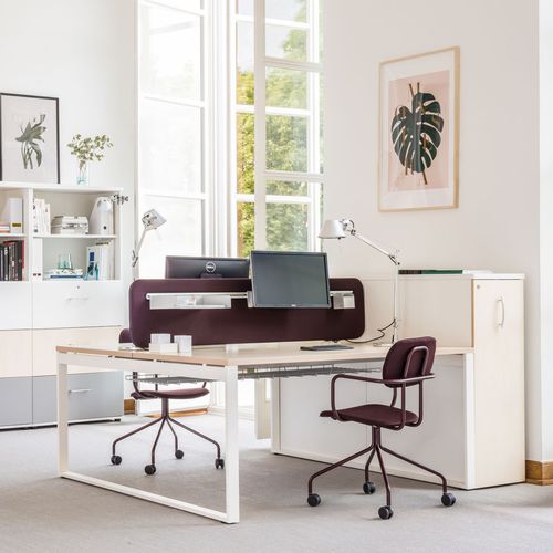 Schreibtisch für Open Space - OGI Q BENCH - MDD - modern / Eiche / Birke