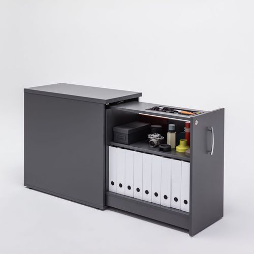 Melaminbeschichteter Schreibtischcontainer - BASIC - MDD - mit 1 Schublade / Modular