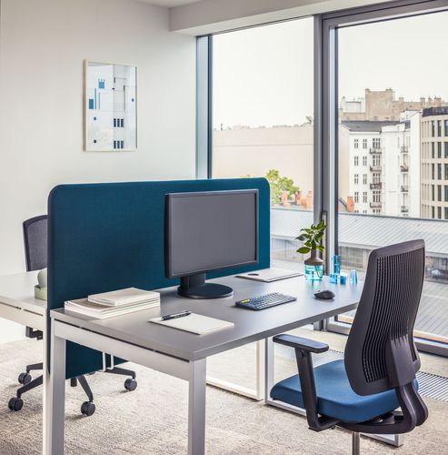 Tisch-Bürotrennwand - SONIC - MDD - Stoff