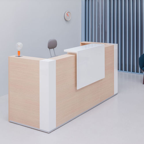 Modulare Empfangstheke - TERA: TR3P+TR11 - MDD - für Eckeinbau / Laminat / melaminbeschichtet