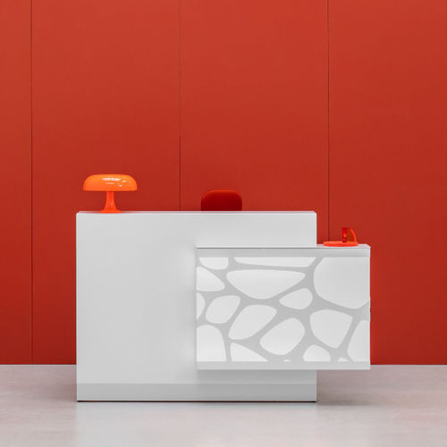 Plexiglas®-Empfangstheke - ORGANIC - MDD - Metall / Laminat / Glas