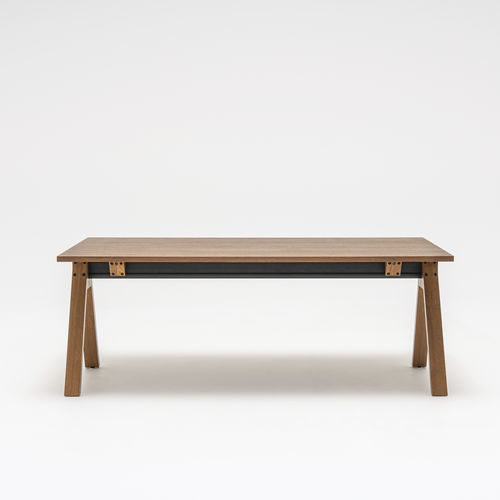 Bodenstehender Schreibtisch - Viga - MDD - modern / Eiche / Holzfurnier