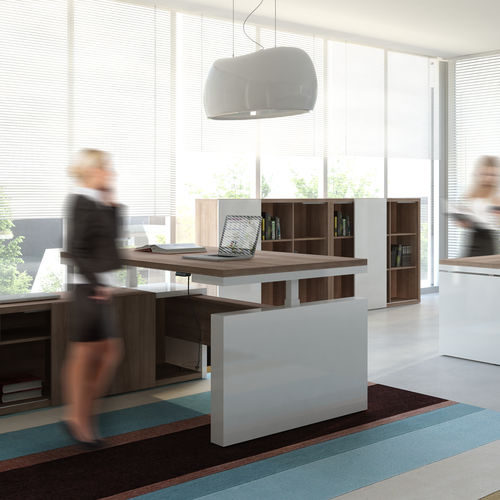 Chefschreibtisch - MITO Up&Down - MDD - modern / Holz / für Eckeinbau