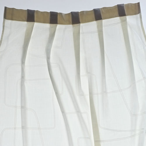 Gardine / geometrisches Muster - I’M IN HEAVEN  - DEDAR MILANO - Wolle / transparent / bestickt