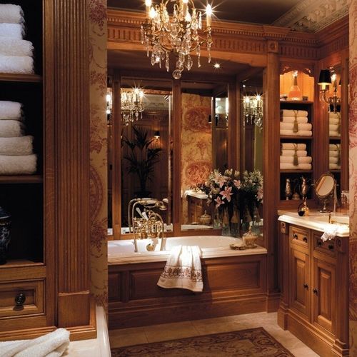 Klassisches Badezimmer - ORNAMENTAL - Clive Christian - Holz / maßgefertigt