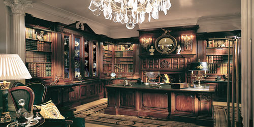 Bücherregal / Regency Stil - Clive Christian - Modul / wandmontiert / Eck