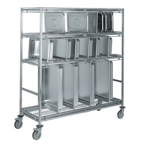 Wagen für Gastronorm-Behälter - GN CONTAINER - Tournus - für Profiküchen / Edelstahl