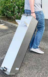 Bodenstehender Desinfektionsmittelspender - 806 286 - Tournus - pedalbetrieben / mobil / Edelstahl