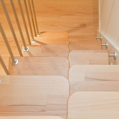 Gerade Treppe - SAMBA - Créateur d'escaliers Treppenmeister - Holzstufen / mit Metallstruktur / für Privatgebrauch