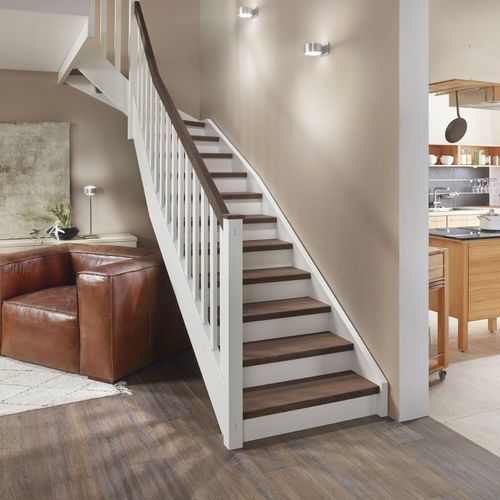 Halbgewendelte Treppe - AURA - Créateur d'escaliers Treppenmeister - Holzstufen / Holz / für Privatgebrauch