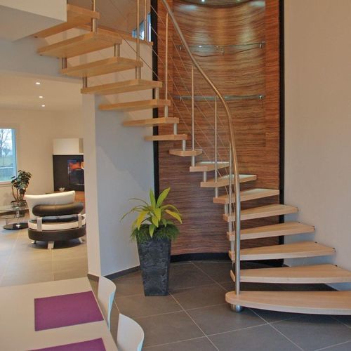 Edelstahlgeländer - Créateur d'escaliers Treppenmeister - Lamellen / für den Innenraum / für Treppen