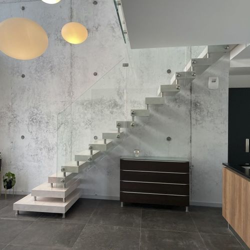 Selbsttragende Treppe - ÉPURA - Créateur d'escaliers Treppenmeister - gerade / Holzstufen / Metall