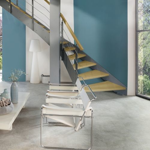 Gerade Treppe - LOFT - Créateur d'escaliers Treppenmeister - viertelgewendelt / Holzstufen / Holz