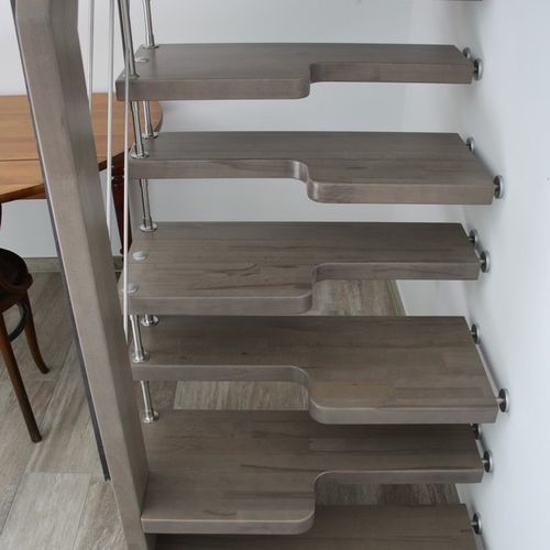 Gerade Treppe - Créateur d'escaliers Treppenmeister - Holzstufen / Metall / Holz