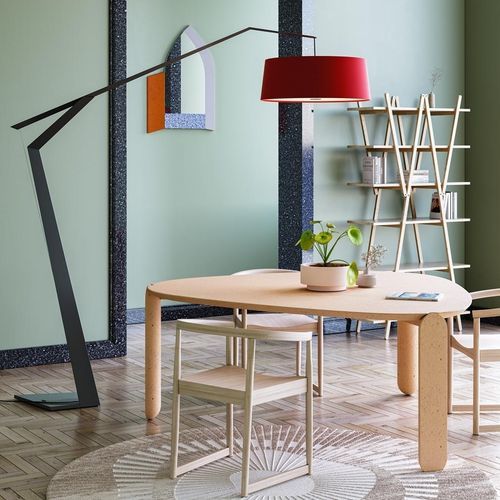 Stehleuchte - GRUS - lumen center italia srl - lackiertes Metall / Stoff / modern