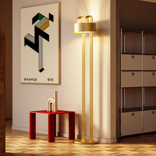 Stehleuchte - TMB 11 - lumen center italia srl - Messing / Stahl / Bauhaus-Design