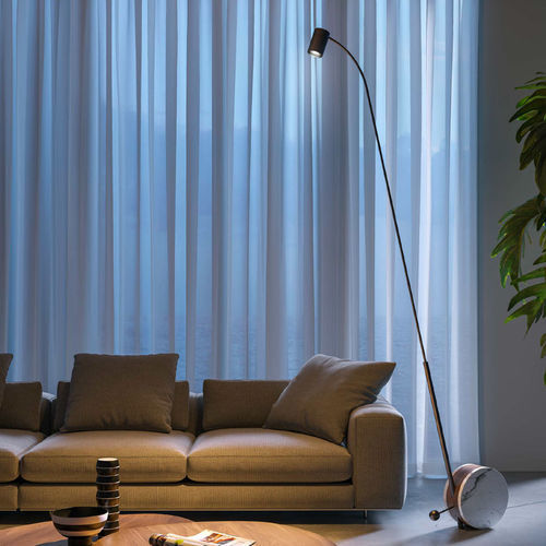 Stehleuchte - CHIOCCIOLA 11 - lumen center italia srl - Metall / Nussbaum / Marmor