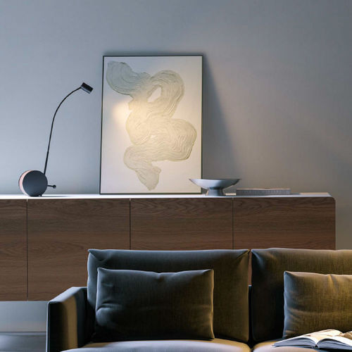 Tischlampe - CHIOCCIOLA 02 - lumen center italia srl - Metall / amerikanischer Nussbaum / modern