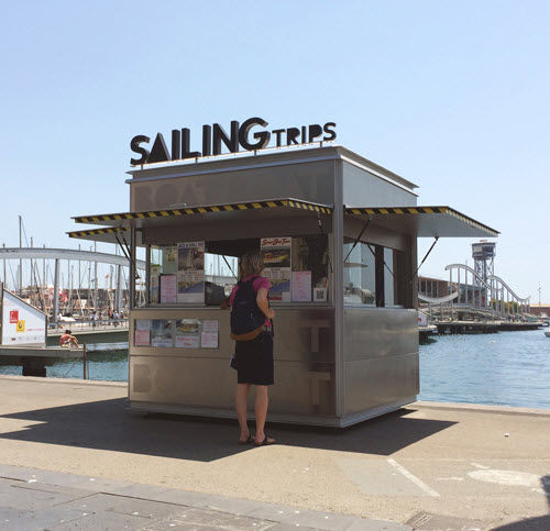 Kiosk für gewerbliche Nutzung - HABANA 51 - URBADIS Microarquitectura - Edelstahl / HPL