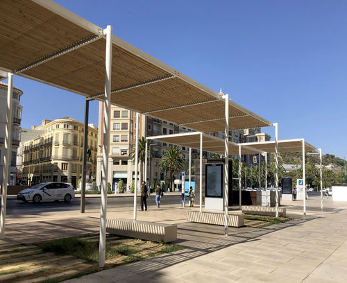 Pergola mit Oberflächenmontage - PERGOLA HABANA - URBADIS Microarquitectura - Holz / Aluminium / galvanisiertem Stahl