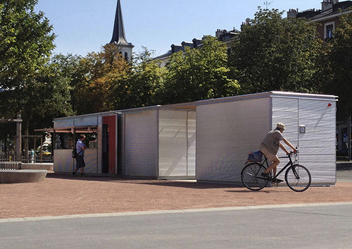 Toiletten-Kiosk - HABANA 24 - URBADIS Microarquitectura - Gastronomie / Metall