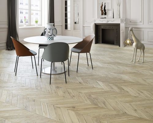 Mehrschichtparkett - OPERA - DESIGN PARQUET - massiv / Eiche / Fischgrät