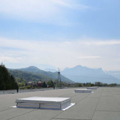 Oberlicht für Kaltdach - ECOLUX AERATION - Kingspan Light + Air - für Dichtigkeitsbedachung / für Lüftung / mit Aufsatzkranz