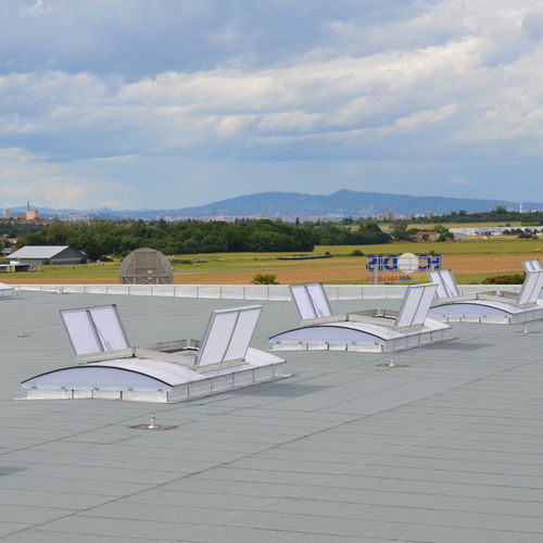 Aluminium-Rauchabzugsfenster - ECOBAC DV 110 POUR VOUTE - Kingspan Light + Air - Polycarbonat / Rauch- und Wärmeabzugsanlage
