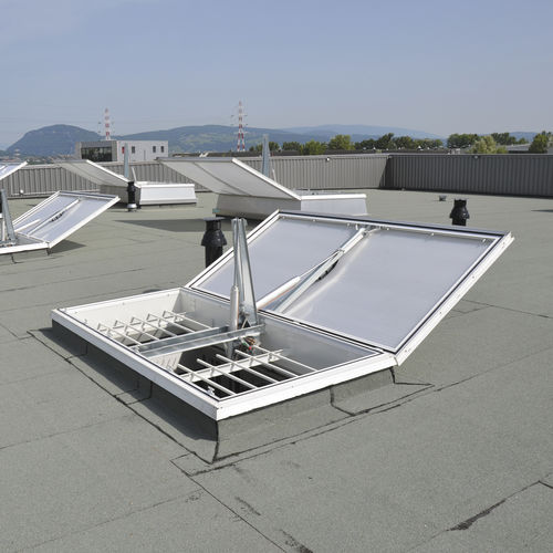 Aluminium-Rauchabzugsfenster - ECOFEU PREMIUM ALU 160 PN - Kingspan Light + Air - Polycarbonat / für Dach