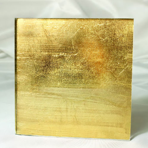 Ornamentglasscheibe - GOLD  - VB Glass - lichtdurchlässig / für Innenausbau