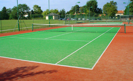 Synthetikboden - PLAYRITE - Pro Urba - Aqua Pro Urba - für Tennisplätze / matt / Terrakotta-Optik