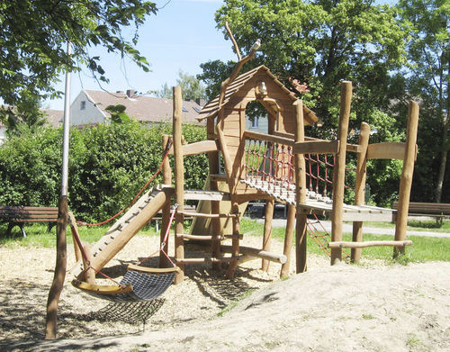 Spielplatzgerät für öffentliche Anlagen - LA CAGE AUX OISEAUX A58 - Pro Urba - Aqua Pro Urba - Holz