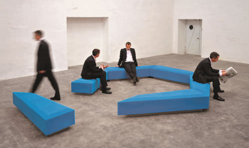Moderne Bank für den öffentlichen Raum - MIRAMONDO : COFFIN LOUNGE - Pro Urba - Aqua Pro Urba - Beton / modular