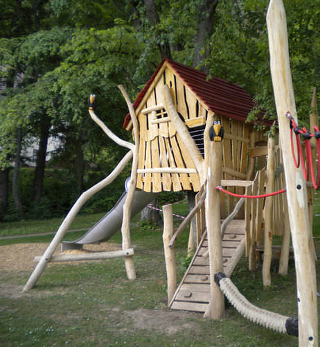 Holz-Spielplatzgerät - SPIELART : ARBRE NAGOLD O38  - Pro Urba - Aqua Pro Urba