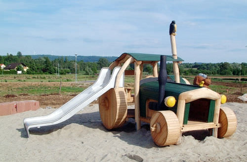Fahrzeug für Spielplätze - SPIELART : LE TRACTEUR N6-1 - Pro Urba - Aqua Pro Urba