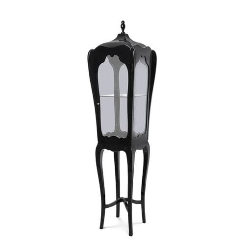 Neobarock-Vitrine - PALATINO SLIM - BOCA DO LOBO - mit hohen Beinen / Glas / lackiertes Holz