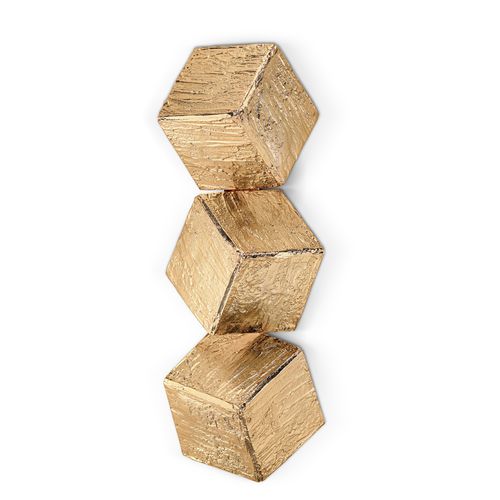 Moderne Wandleuchte - CUBIC BIG SCONCE - BOCA DO LOBO - für den Innenraum / Messing / Messing mit Goldauflage