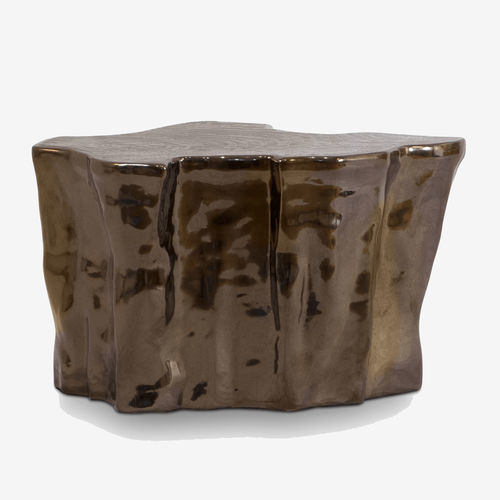 Beistelltisch / originelles Design - EDEN - BOCA DO LOBO - Messing / Kupfer / Gestell aus Keramik