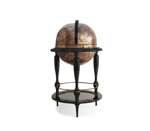 Barschrank / originelles Design - EQUATOR - BOCA DO LOBO - lackiertes Holz / Kupfer / maßgefertigt