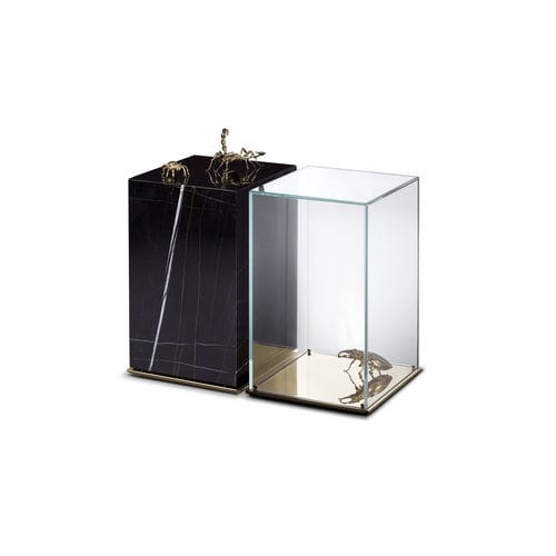 Moderner Beistelltisch - METAMORPHOSIS - BOCA DO LOBO - Glas / Marmor / Gestell aus Messing