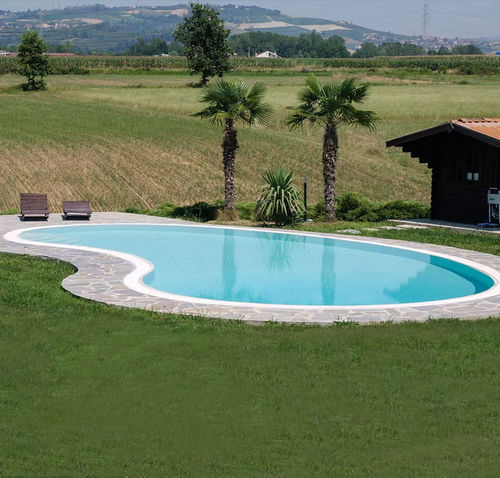 Maßgefertigtes Schwimmbecken - Rubino - Piscine Acquaform - integrierter Rand / für Außenbereich / erdverlegt