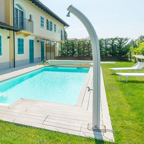 Solar-Außendusche - Piscine Acquaform - für Pool / für Fuß / Holz