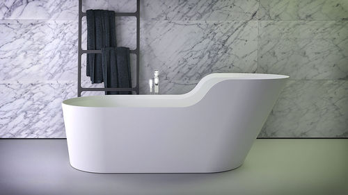 Ovale Badewanne - GLOW SYMETRICAL - KNIEF & CO. GmbH - freistehend / Acrylharz / Mineralwerkstoff