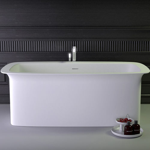 Freistehende Badewanne - GLAM 150 - KNIEF & CO. GmbH - Mineralwerkstoff / weiß