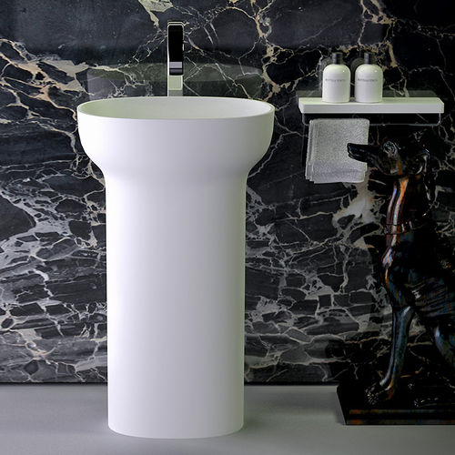 Bodenstehendes Waschbecken - PRIME - KNIEF & CO. GmbH - Mineralwerkstoff / oval / modern