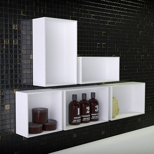 Moderner Badezimmer-Schrank - VERTICAL - KNIEF & CO. GmbH - Holz / wandmontiert / hoch