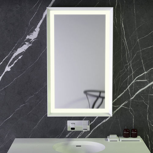Wandmontierter Spiegel für Badezimmer - KNIEF & CO. GmbH - modern / quadratisch / Mineralwerkstoff