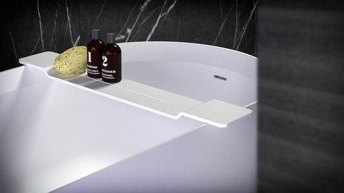 Mineralwerkstoff-Badewannenablage - BATH BRIDGE - KNIEF & CO. GmbH - weiß